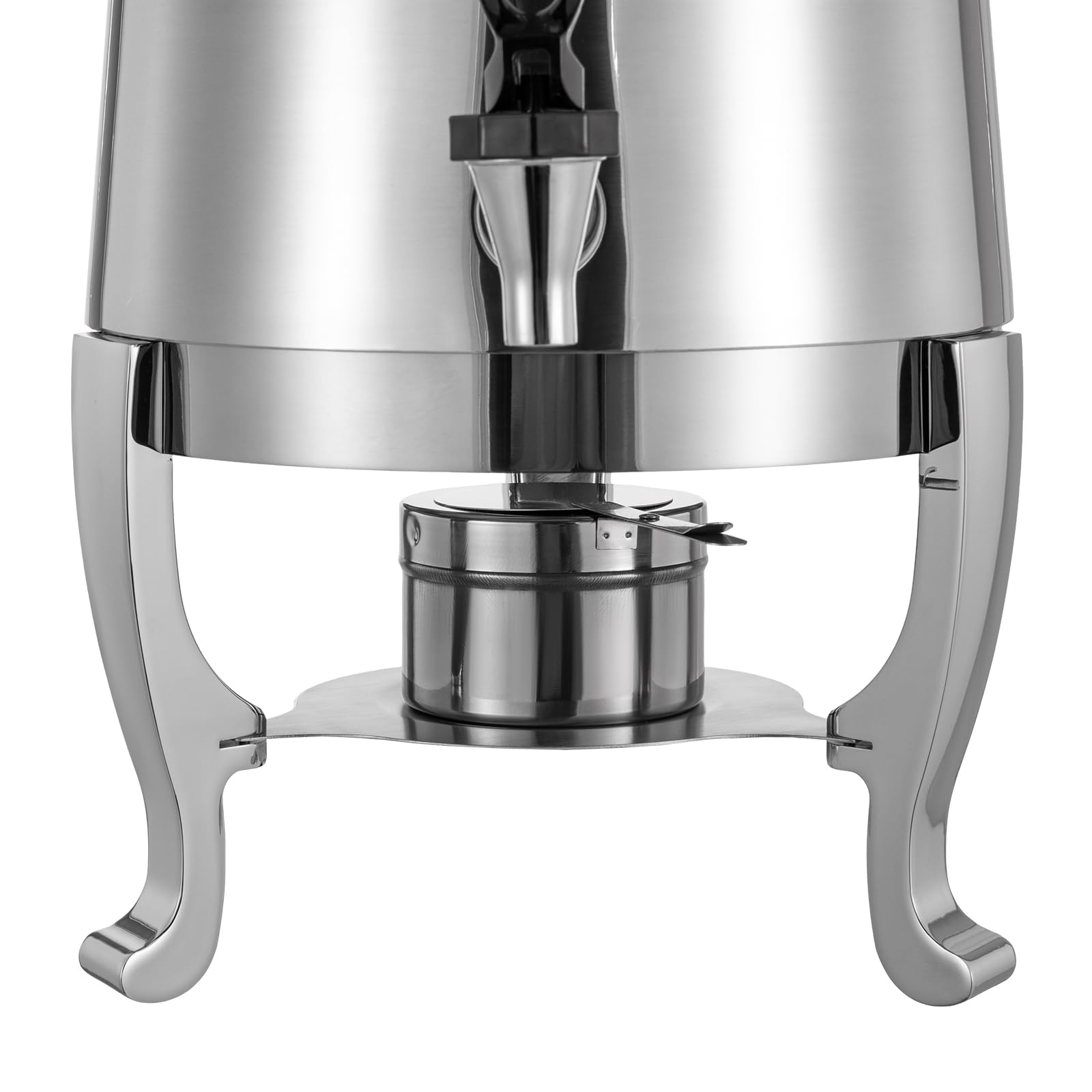 3.4 Gallon Stainless Steel Hot Beverage Drink Dispenser Can, Electric Coffee Urn with Fuel Holder 2-Way Continuous Heating, Tea Water Coffee Chafer Urn with Spigot for Parties Buffet Catering