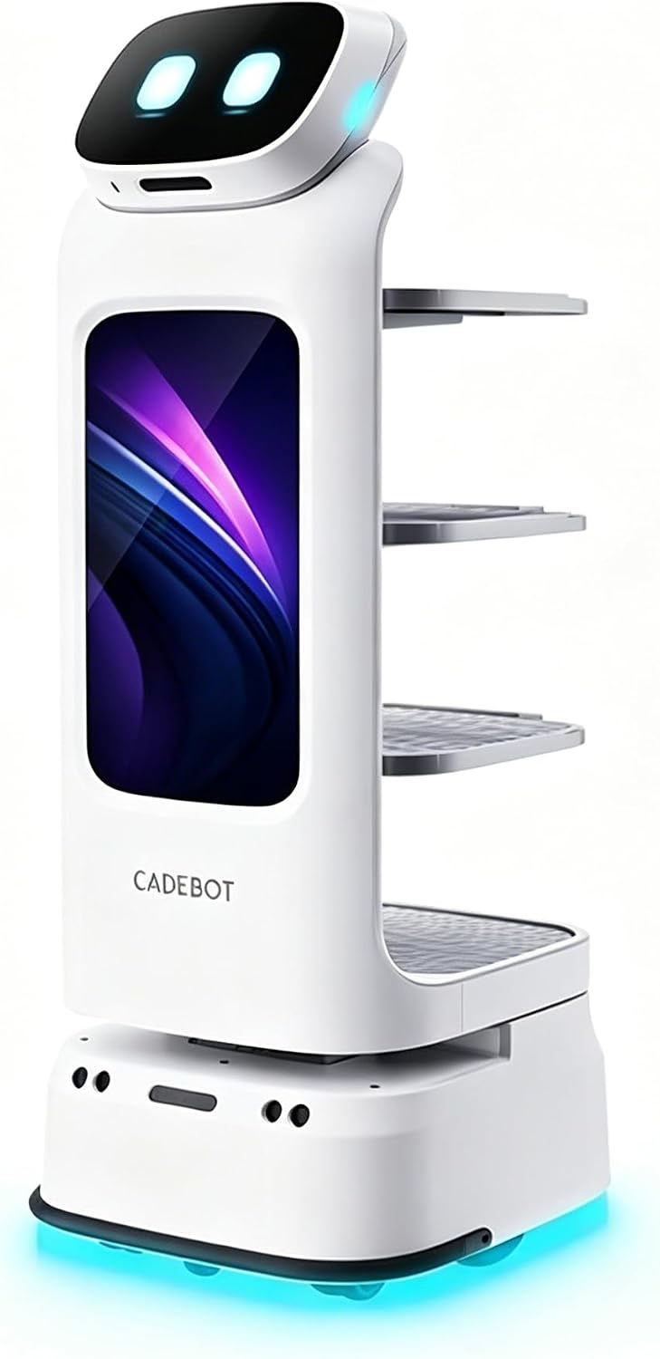 Smart Food Delivery Robot, Autonomous Restaurant Serving Waiter with Smart Navigation, AI Commercial Service Robot for Hotel Cafe Buffet Catering Use