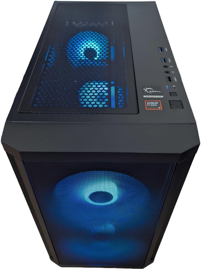 Centaurus Pollux M5 Gaming PC - AMD Ryzen 5 9600X, Radeon RX 9060 XT, 1TB NVMe SSD, 16GB RAM DDR5, Windows 11 PRO, WiFi. Custom Gamer Computer, Upgrade Path