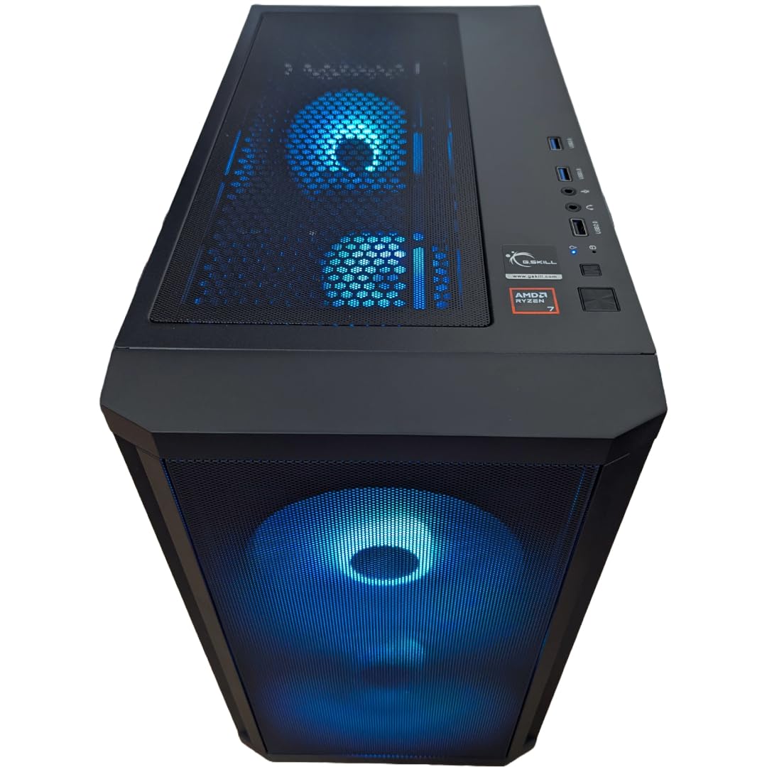 Centaurus Pollux M5 Gaming PC - AMD Ryzen 5 9600X, Radeon RX 9060 XT, 1TB NVMe SSD, 16GB RAM DDR5, Windows 11 PRO, WiFi. Custom Gamer Computer, Upgrade Path