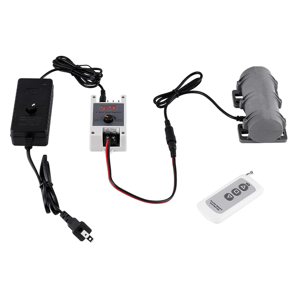 12V DC Motor 3800rpm Strong Vibration Industry Mini Vibration Motor with Sturdy Plastic Shell Rotary Speed Vibrating Motor for Massage Bed Chair Medical Instruments (12V Motor+Power)