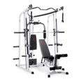Marcy Smith Cage Workout Machine Full Body StrengthTraining Home Gym Equipment System with Leg Developer, Press Bar, PEC Deck, and Squat Rack
