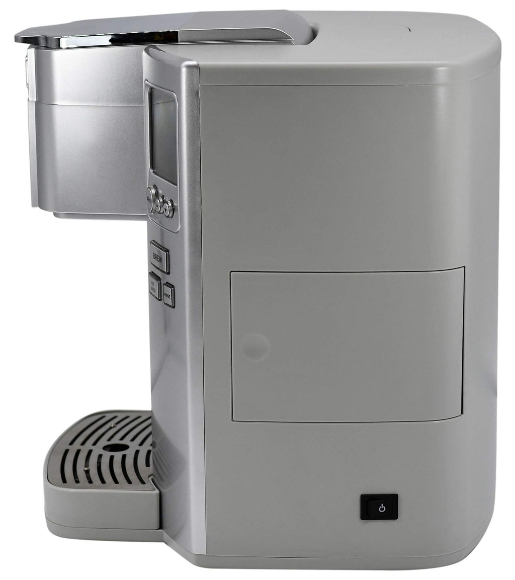 Cuisinart Coffee Maker, Single Serve 72-Ounce Reservoir Pod Coffee Machine, Programmable Brewing & Hot Water Dispenser, 5 Cup-Size Settings, Stainless Steel, SS-10P1, Silver