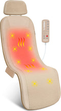 Heycool Massage Mat Full Body, Back Massager with Heat and Vibration, Massage Chair Pad, 10 Vibration Motors, 2 Heating Levels, Foldable, Gifts for Women, Men
