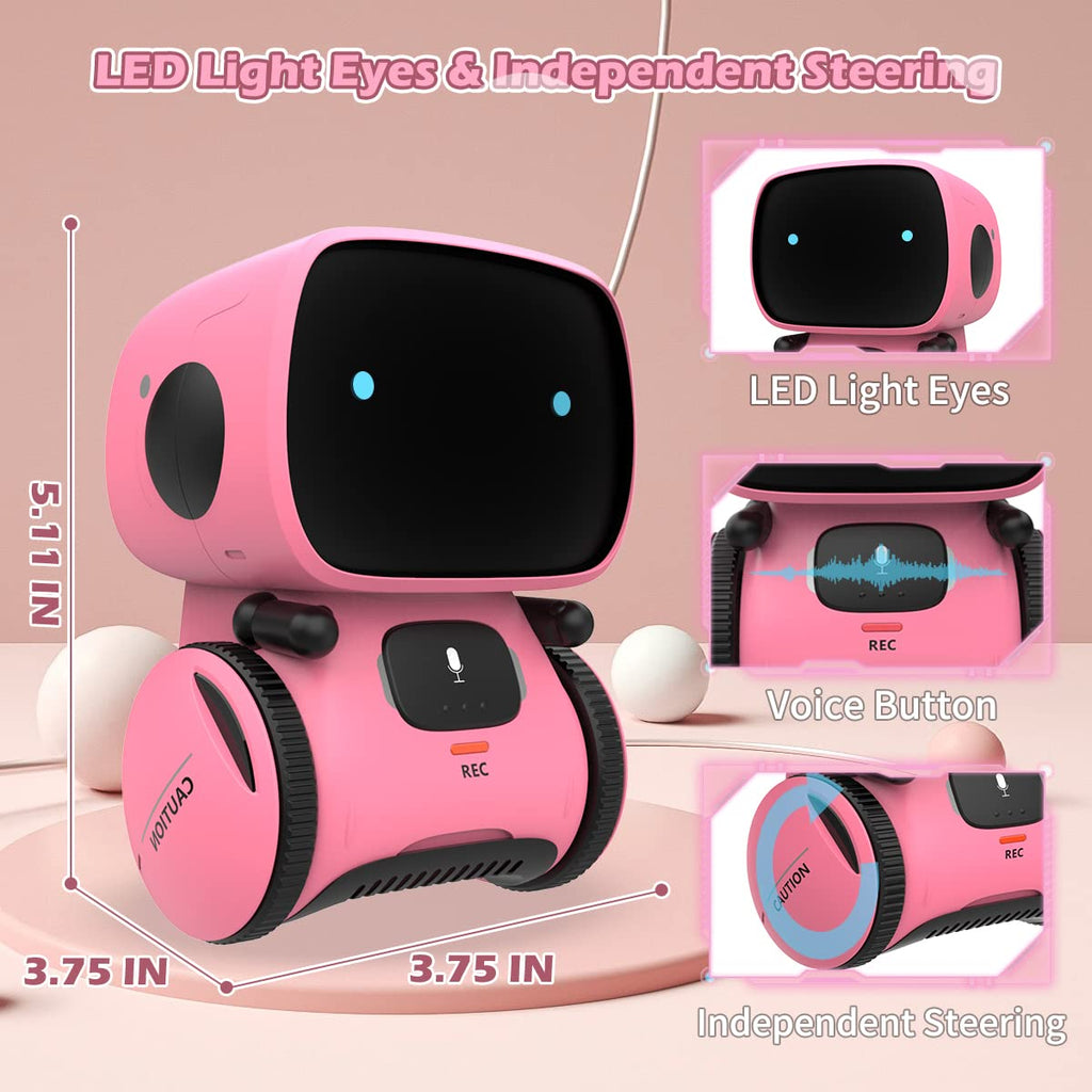 KaeKid Robots for Kids, Interactive Smart Robotic with Touch Sensor, Voice Control, Speech Recognition, Singing, Dancing, Repeating and Recording, Robot Toy for 3 4 5 6 7 8 Year Old Boys Girls