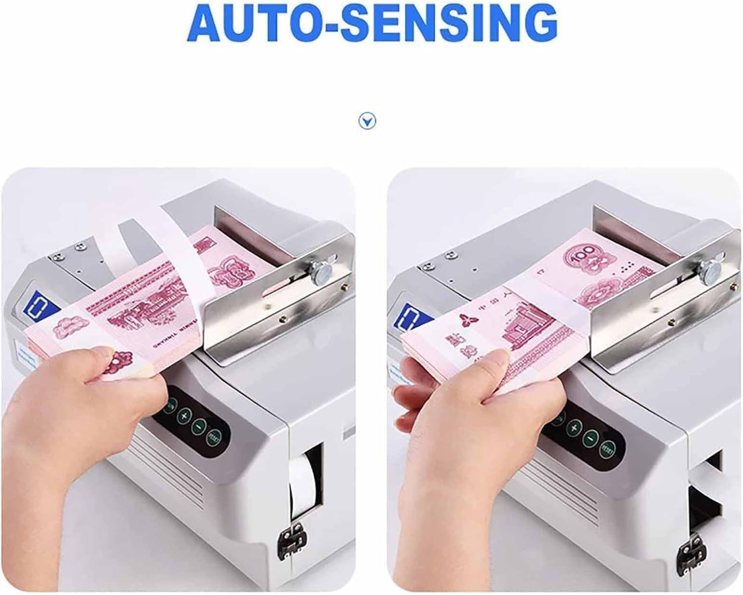 Fast Cash Wrapping Machine, Automatic Banknote Wrapping Machine, Desktop Banknote Wrapping Machine with LCD Display, for Finance and ATMs
