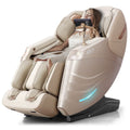 RELX Massage Chair Full Body, 20 Modes Zero Gravity SL-Track Shiatsu Massage Chair Built-in Heat System, Airbag Massage with Body Scan, Deep Yoga Stretch, Calfrest Extension and AI Control(Cream)
