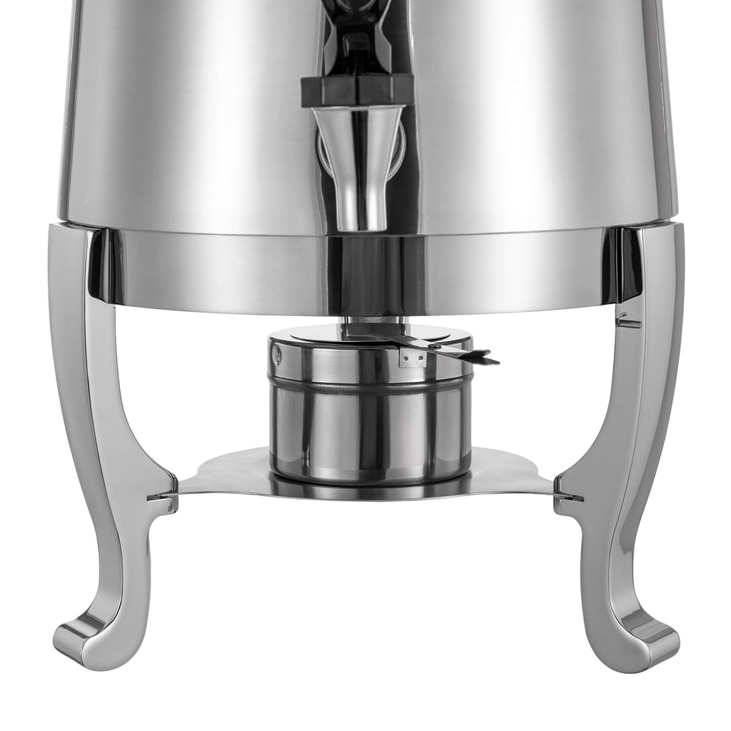 3.4 Gallon Stainless Steel Hot Beverage Drink Dispenser Can, Electric Coffee Urn with Fuel Holder 2-Way Continuous Heating, Tea Water Coffee Chafer Urn with Spigot for Parties Buffet Catering