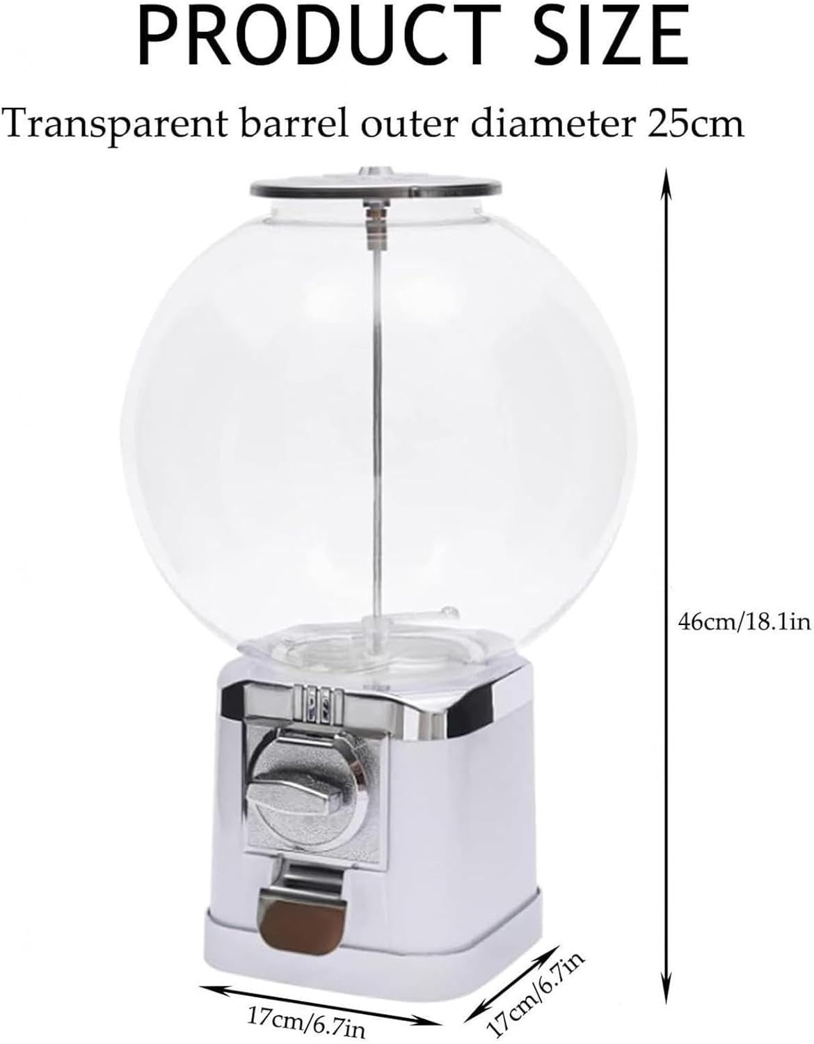Gashapon Machine, Automatic Mechanical Candy Dispenser for Business Promotion, Mini Claw Machine Prize Dispenser for Party, Carnival, Game Room & Retail Store