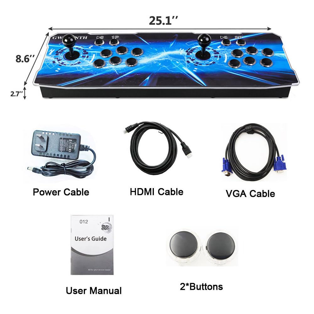 GWALSNTH 32000 in 1 Pandora Box 60S Arcade Game Console,1280X720 Display,Search/Save/Hide/Pause Games,Two Separate joysticks,1-4 Players …