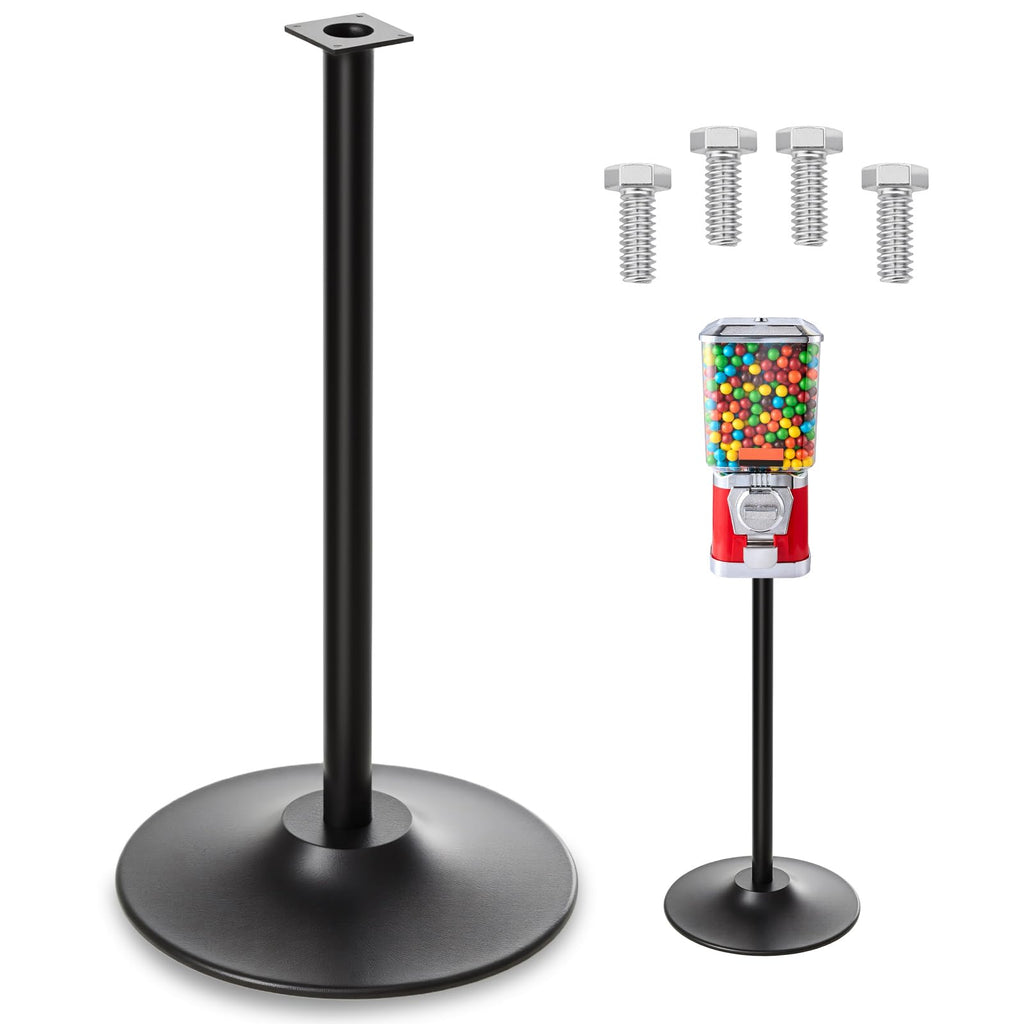 Maxdot Double Metal Stand for Gumball Machine Candy Popcorn Vending Specially Made for 2 Small Candy Machines Cast Iron 28” Tall with 18” Round Base Replacement Part, Black Only The Stand