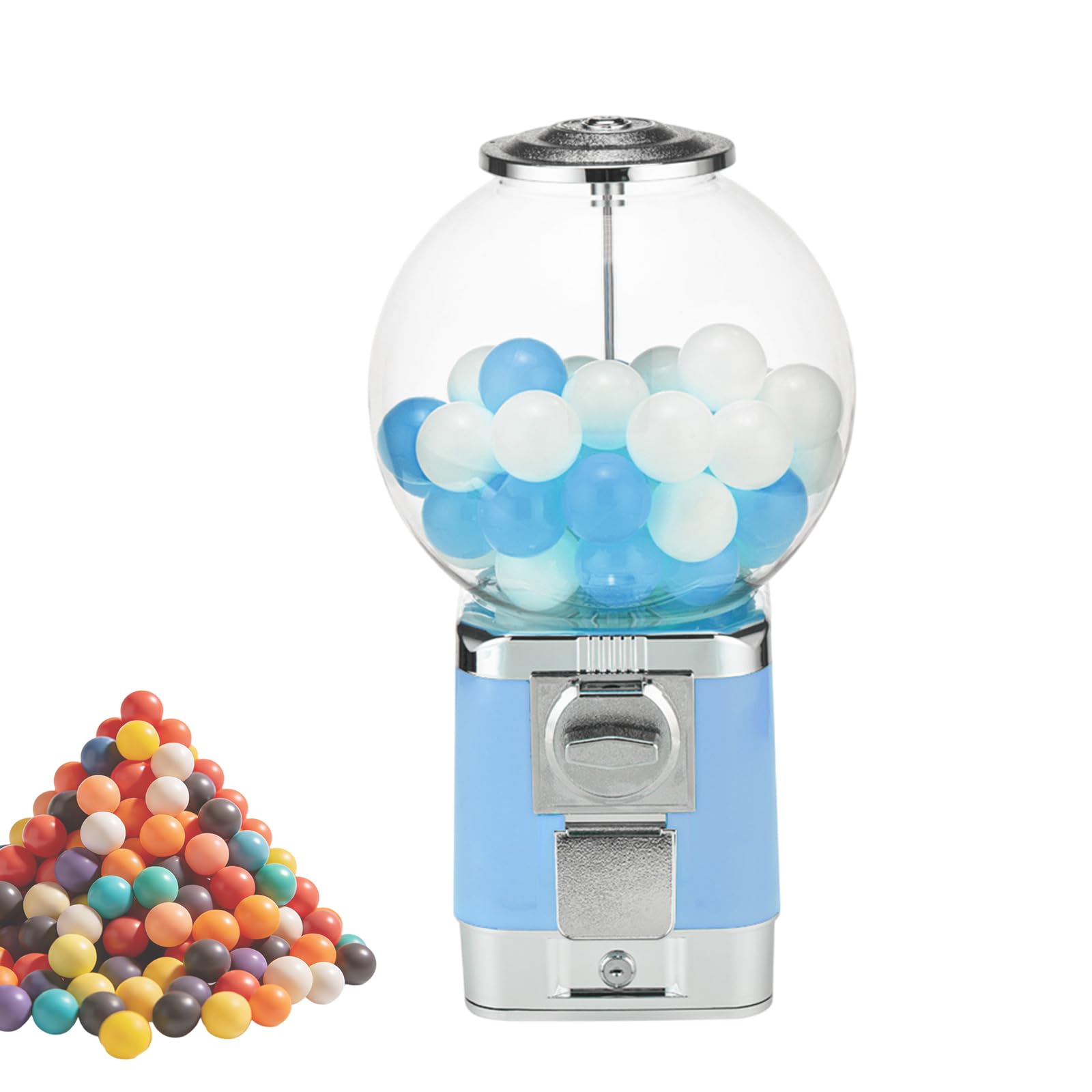 50mm Ball Classic Bubble Capsule Toys Dispenser Vending Machine Vending Machine Twister Ball Dispenser Gumball Machine for Retail,Amusement Parks(Color:White)