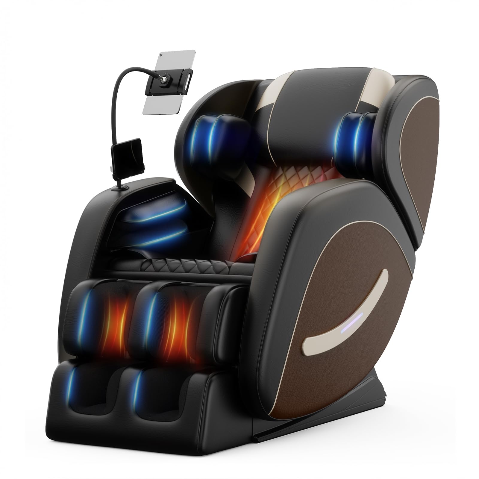 Massage Chair Full Body, Zero Gravity Recliner Massage Chair with Back Heat, 8 Fixed Rollers, Foot Massage, Airbags, Touch Screen for Home and Office