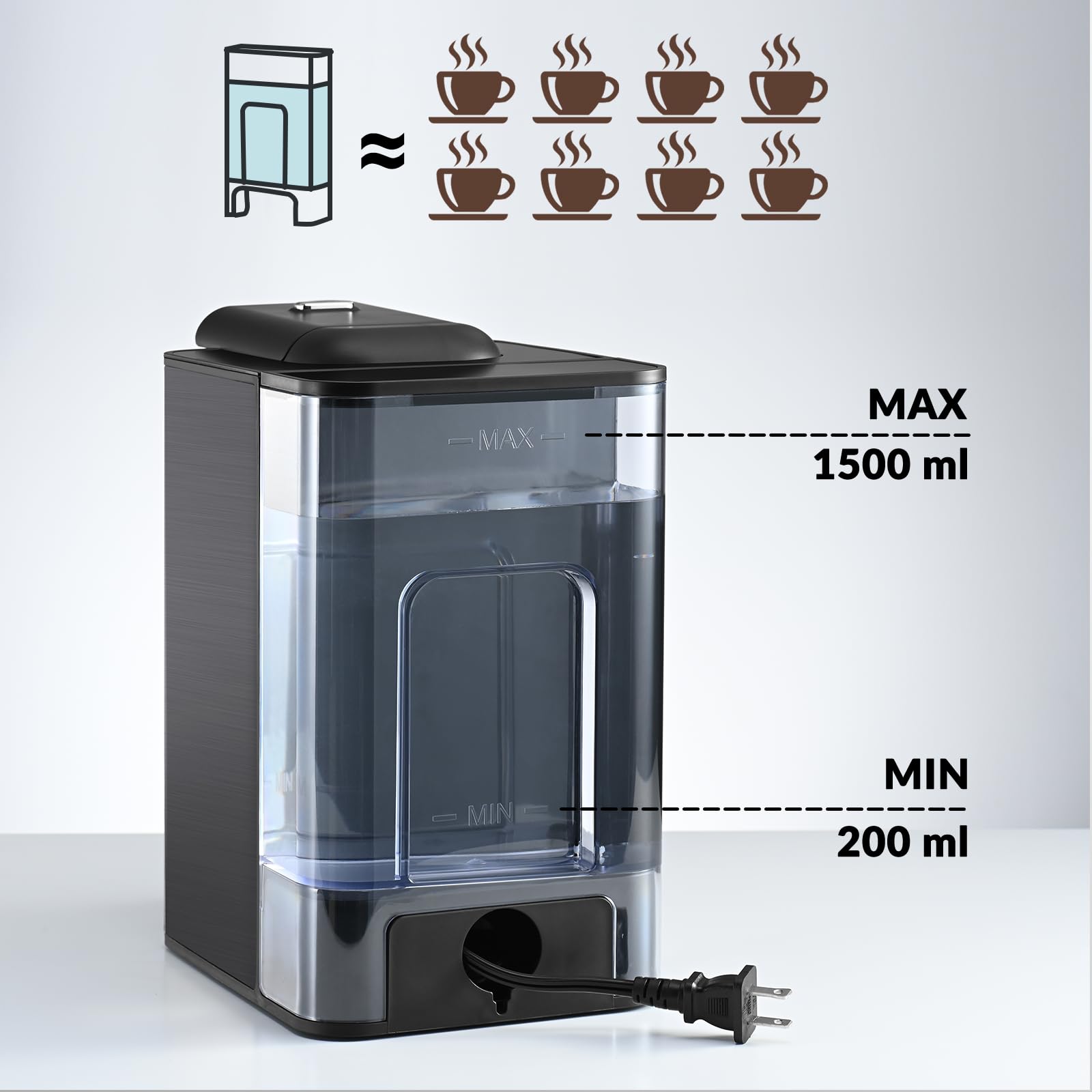 Mecity Pink Coffee Maker 3-in-1 Single Serve Coffee Machine, For Flat Bottom Coffee Capsule, Ground Coffee, 6 to 10 Ounce Cup, Removable 50 Oz Water Reservoir, 120V 1150W