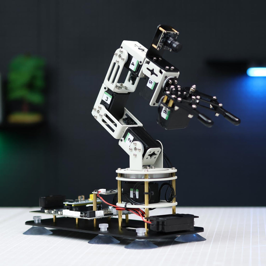 Yahboom ROS2 6DOF Robotic Arm Embodied Intelligence, 3D Spatial Recognition, Virtual Machine PC Control, AI Large Model Voice Module (Standard Kit)