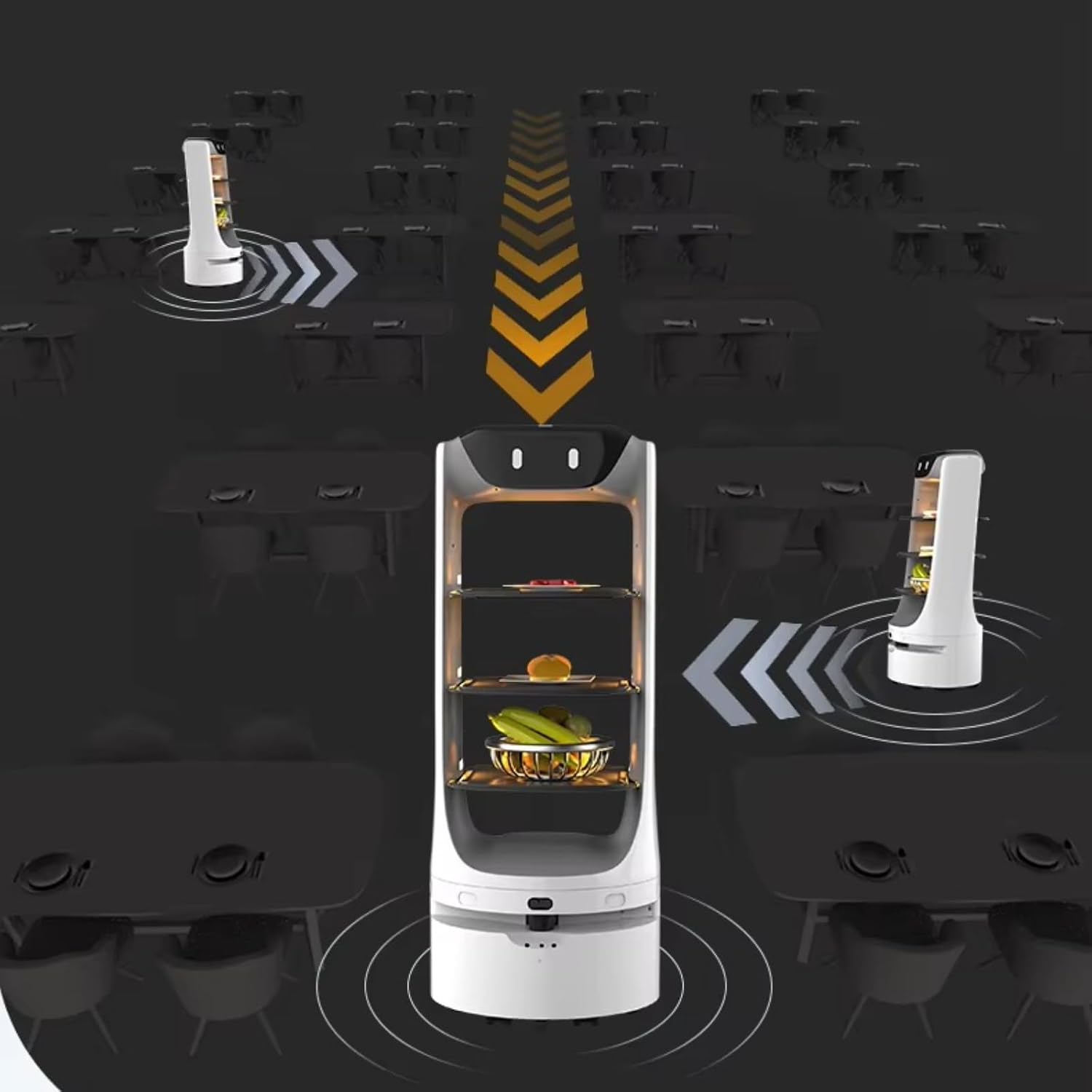 Food delivery Robots, Featuring a Modular Design and Intelligent Elevator Interface, can Carry Various Items Such as Meals, Medicine, and documents.