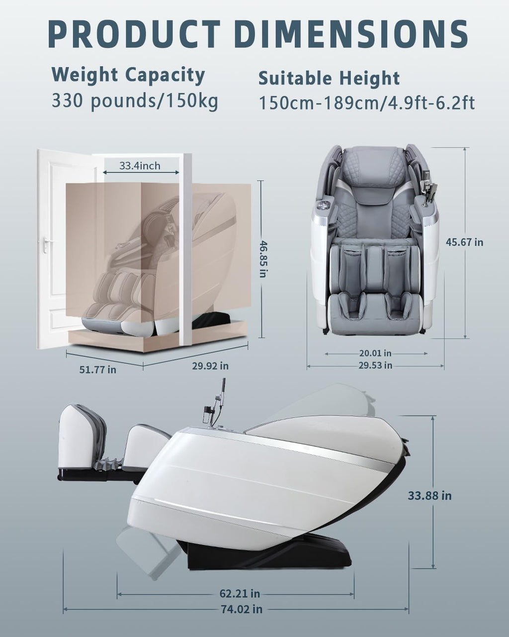 4D Full Body Massage Chair with Flexible 166° Track, Reading Light, 18 Massage Modes, 11 Techniques, 36 Airbags, Zero Gravity Recliner with Yoga Stretch and Foot Massage Beige