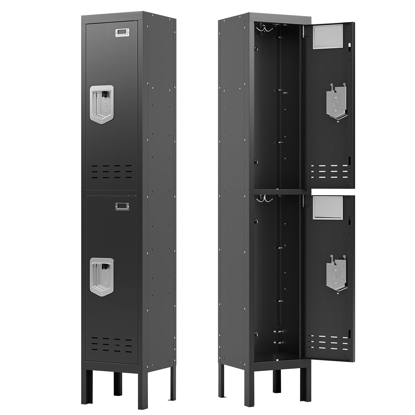 BUTISOW Metal Lockers - 66" Height Steel Lockers for Employees with 5 Door Storage Locker with Card Slot for Employees Gym School Home Office Garage - Assembly Required