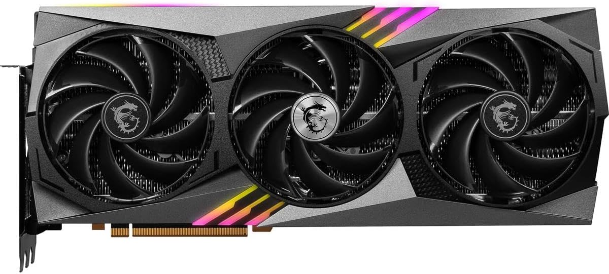 MSI Gaming GeForce RTX 4090, 24GB GDRR6X, 384-Bit, Boost Clock: 2595 MHz, HDMI/DP Nvlink Tri-Frozr 3 Ada Lovelace Architecture OC Graphics Card (RTX 4090 Gaming X Trio 24G)