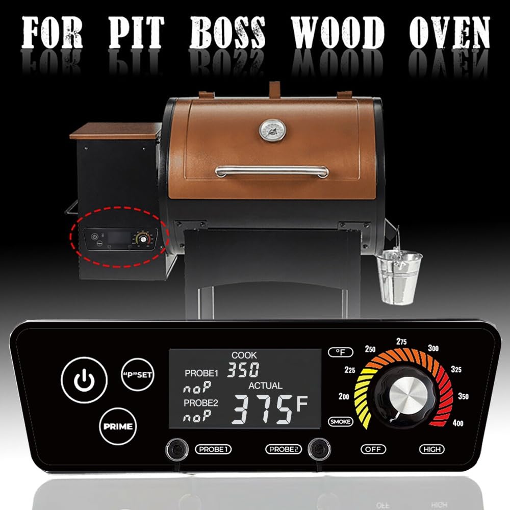 Digital W/LCD Display Control Board Thermostat Kit for Pit Boss Pellet Grill Smoker Austin XL, Replacement Parts Includes Meat Probes,Temp Sensor & Ignition Hot Rod