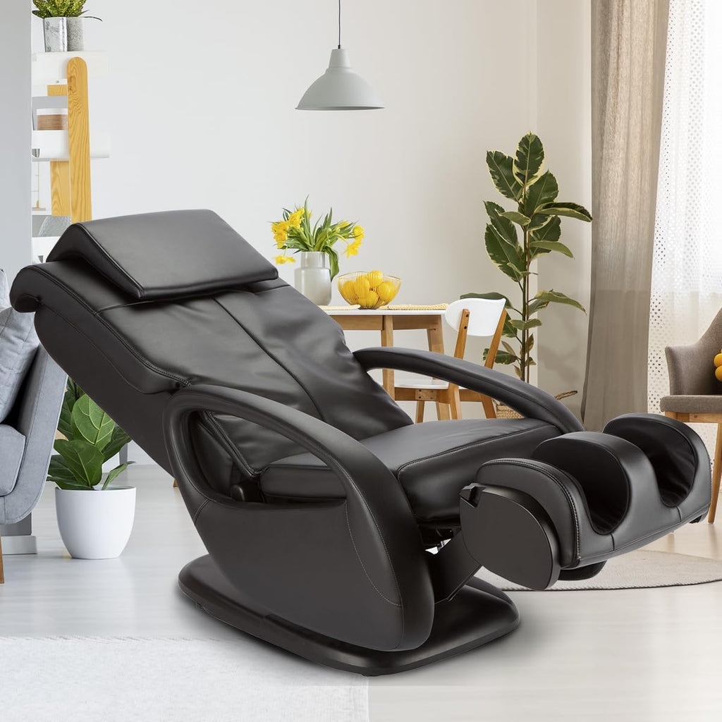 Human Touch WholeBody Swivel-Base Full Body Relax and Massage Chair - Perfect for Home Relaxation and Stress Relief | Warm Air Heating | Customizable Massage | Retractable Ottoman | Black Color, 7.1"