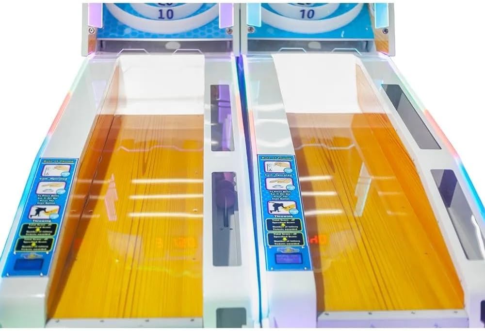 CREATIVE ARCADES Alley Masters Commercial Skeeball Bowling Machine with Neon LED Lights – Coin-Operated Arcade Game, Ticket Redemption, Linkable Multiplayer Lanes, Heavy-Duty