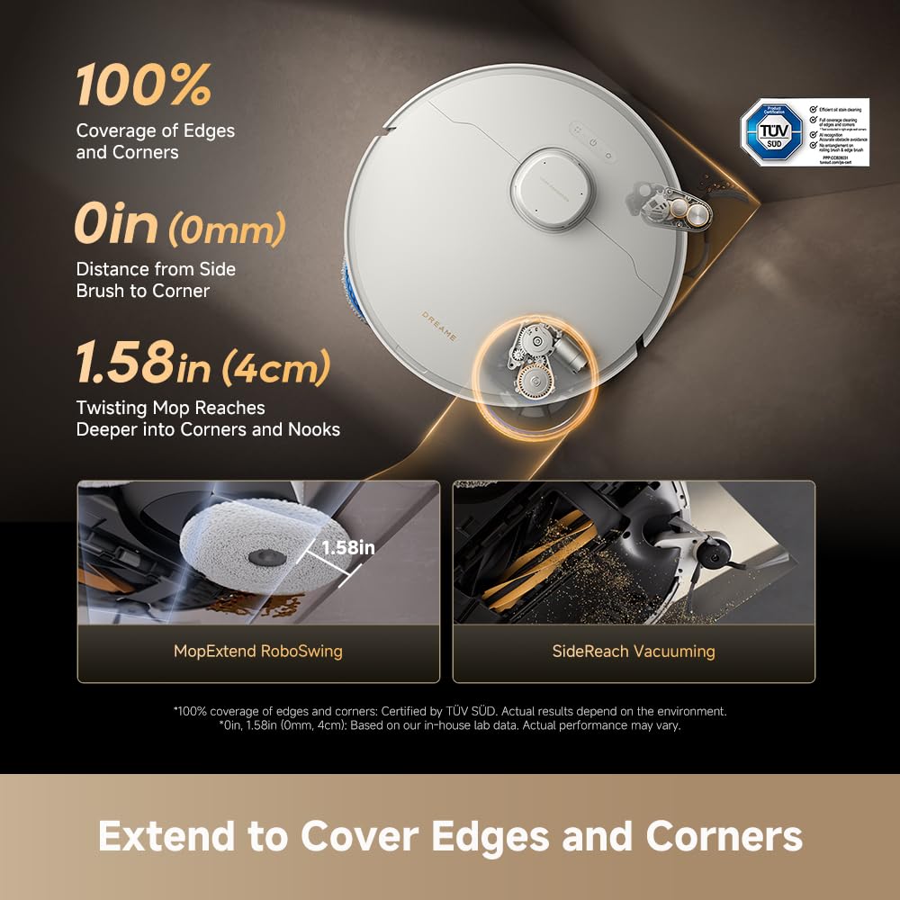 DREAME Matrix10 Ultra Robot Vacuum and Mop, Multi-Mop Switching, 3.14inch Obstacle Clearing, 30,000Pa Suction, Self Empty&Refill, Self-Cleaning, 100% Detangling, 240+ Obstacle Avoidance, Voice Control