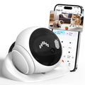 1080P Pet Camera Robot: Indoor Movable Home Security Camera with App Control, Night Vision, 2-Way Talk, Motion Detection, SD Card Storage, Smart Pet Cam for Cat/Dog/Baby/Elderly Monitor