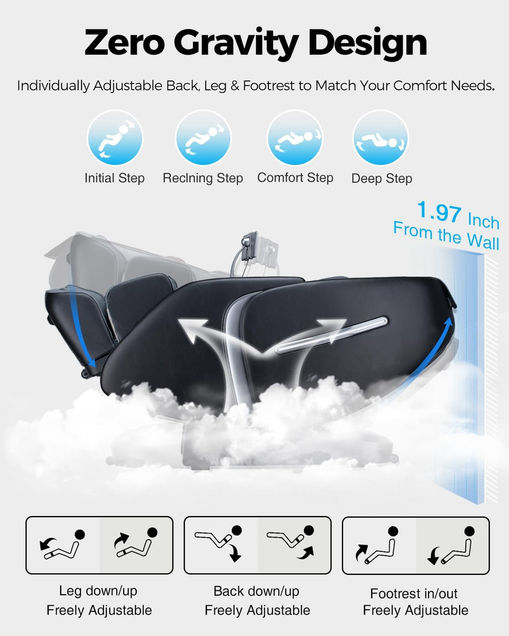 4D Massage Chair Full Body Zero Gravity Shiatsu Messager Chair-SL Track AI APP Body Scanning Heating Back Foot Recliner-Massaging Chairs for Office Home