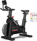 YESOUL Self-Powered-Fan Exercise Bike with Dynamic LED Light Effects, Pro Livestreaming Classes, Smart Exclusive App, 300 LBS Magnetic Resistance Indoor Stationary Cycling Workout Bike for Home