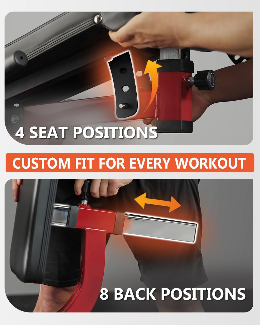 GMWD Leg Extension and Curl Machine, Lower Body Special Leg Machine, Adjustable Leg Exercise Bench with Plate Loaded, Leg Rotary Extension for Thigh, Home Gym Weight Machine