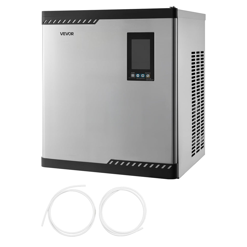 VEVOR Commercial Ice Maker Machine - Head, 300 Lbs/Day Stainless Steel Ice Machine with Scheduled Ice-Making, Self-Cleaning, Adjustable Thickness, Ideal for Restaurant Bar Cafe Hotel - Head Only