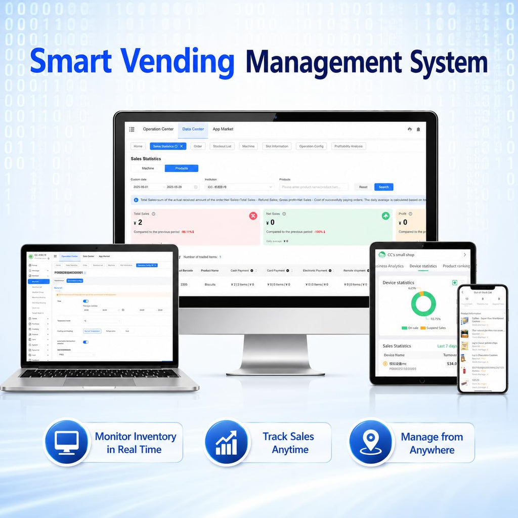 Combo Vending Machine with Card Reader, Snack & Drink Vending Machine for Business, 60 Selections 300 Capacity, Cashless Payment, Smart Vending Machine Commercial Use