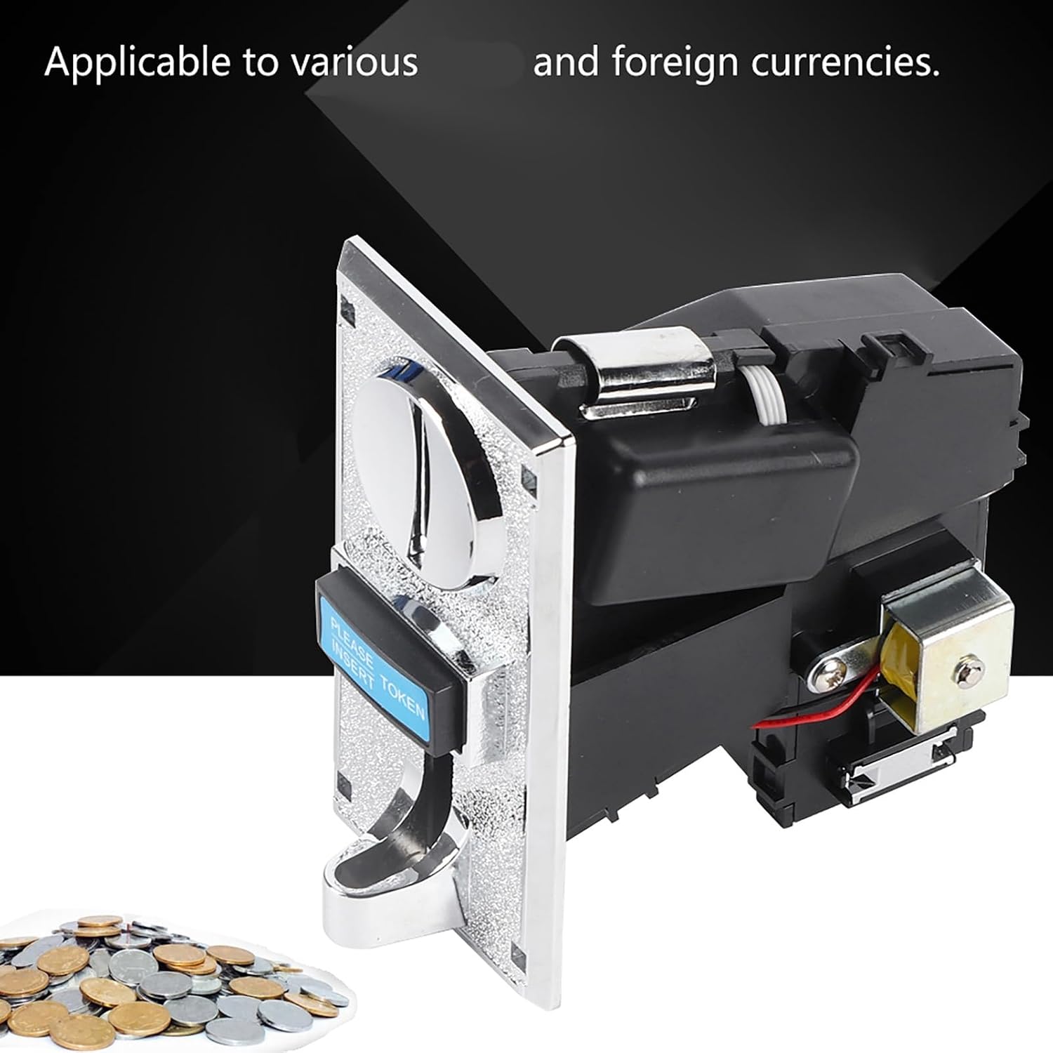 Joyzan Coin Acceptor, CPU 6 Type Multi Coins Mech Selector Roll Down Programmable Electronic Sorter Validator Arcade Video Games Toy Vending Washing Slot Machine Mechanism Part Supports Output Indoor