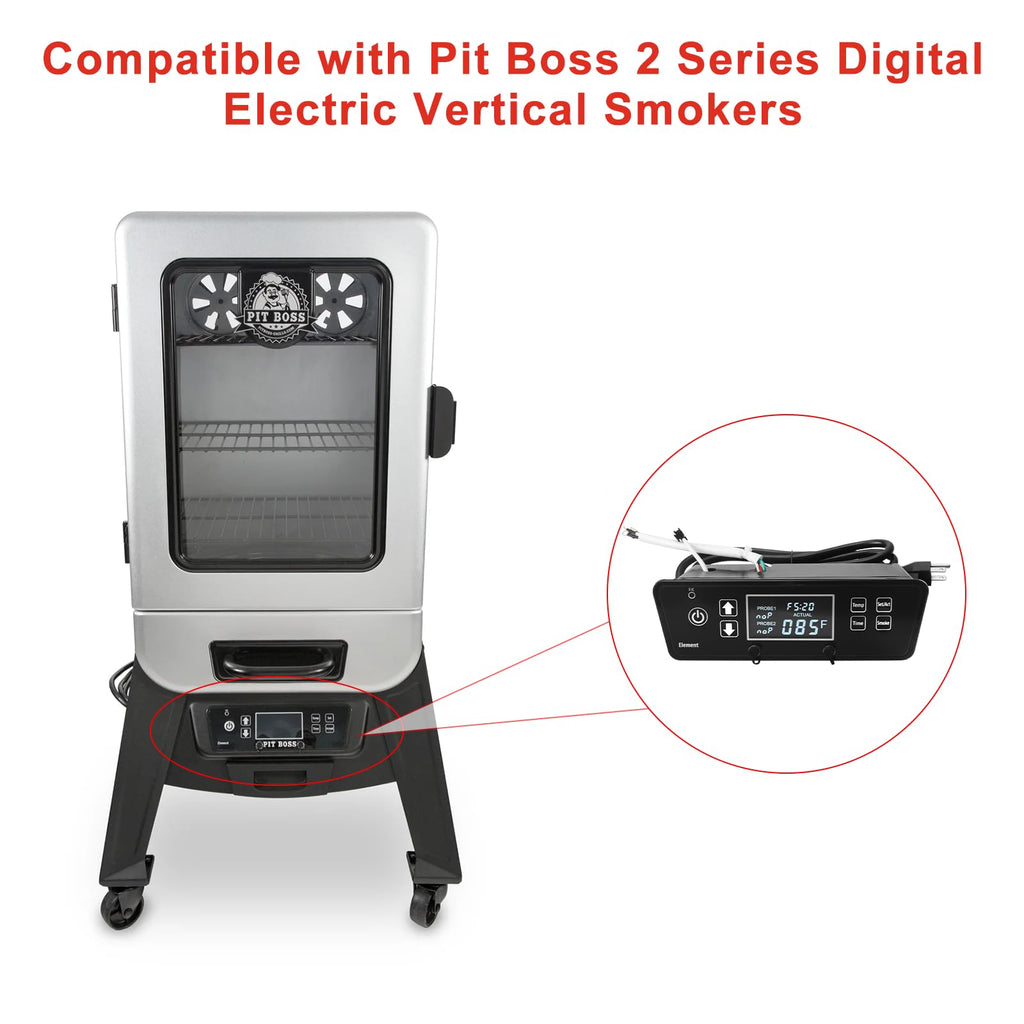 Digital Thermostat Control Board Replacement Parts Compatible with Pit Boss 2 Series Digital Electric Vertical Smoker for Pit Boss PBV2D1 Controller