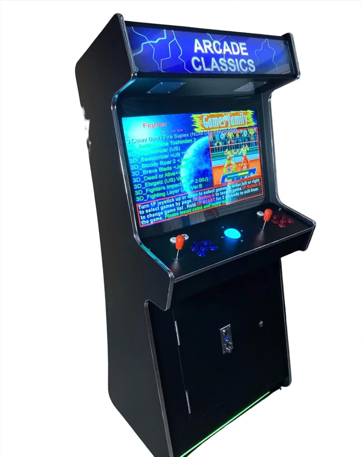 Top Us Video Arcades Full Size Commercial Grade Upright Standup Arcade Machine 2 Player 4500 Games 32 inch Screen Black with 2 Shooting Guns
