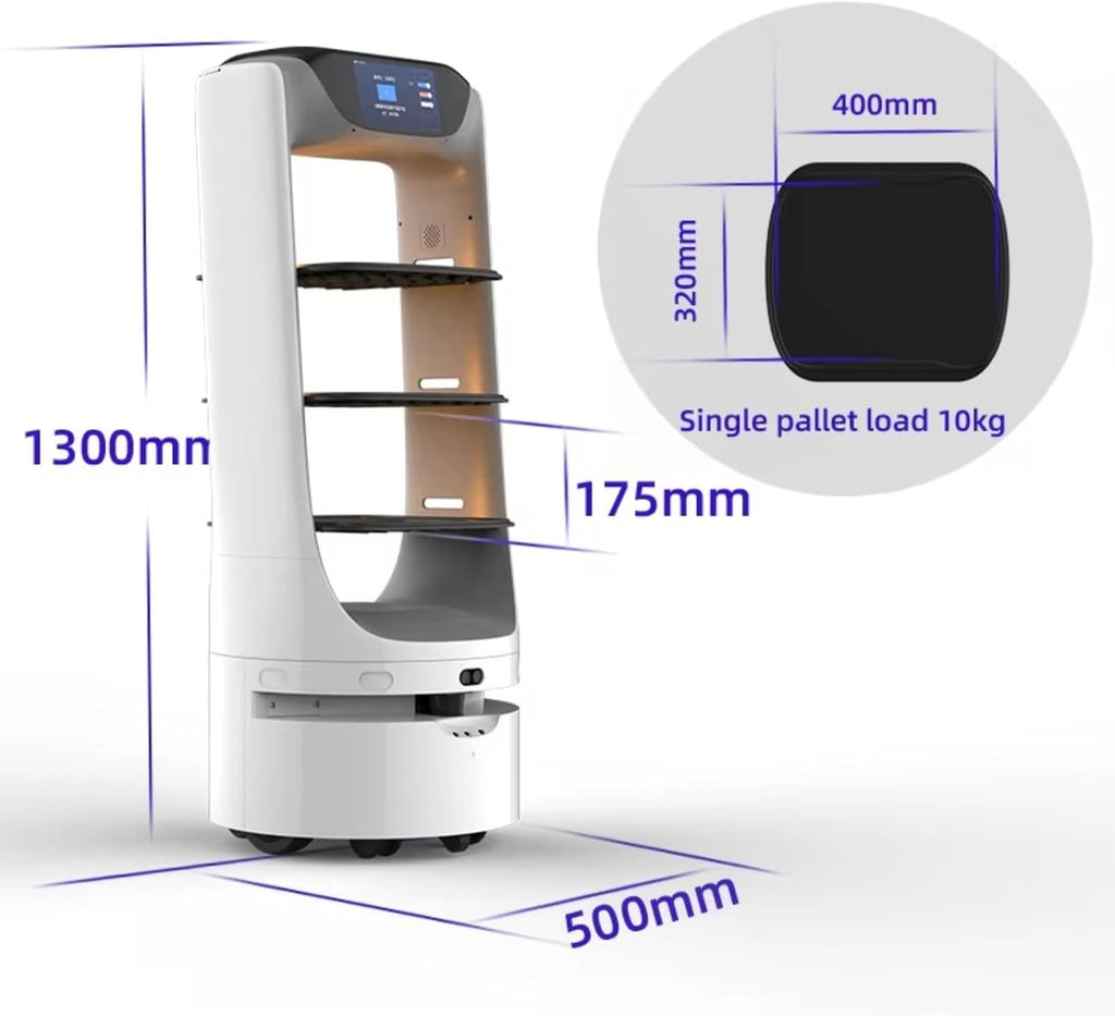 Food delivery Robots, Featuring a Modular Design and Intelligent Elevator Interface, can Carry Various Items Such as Meals, Medicine, and documents.
