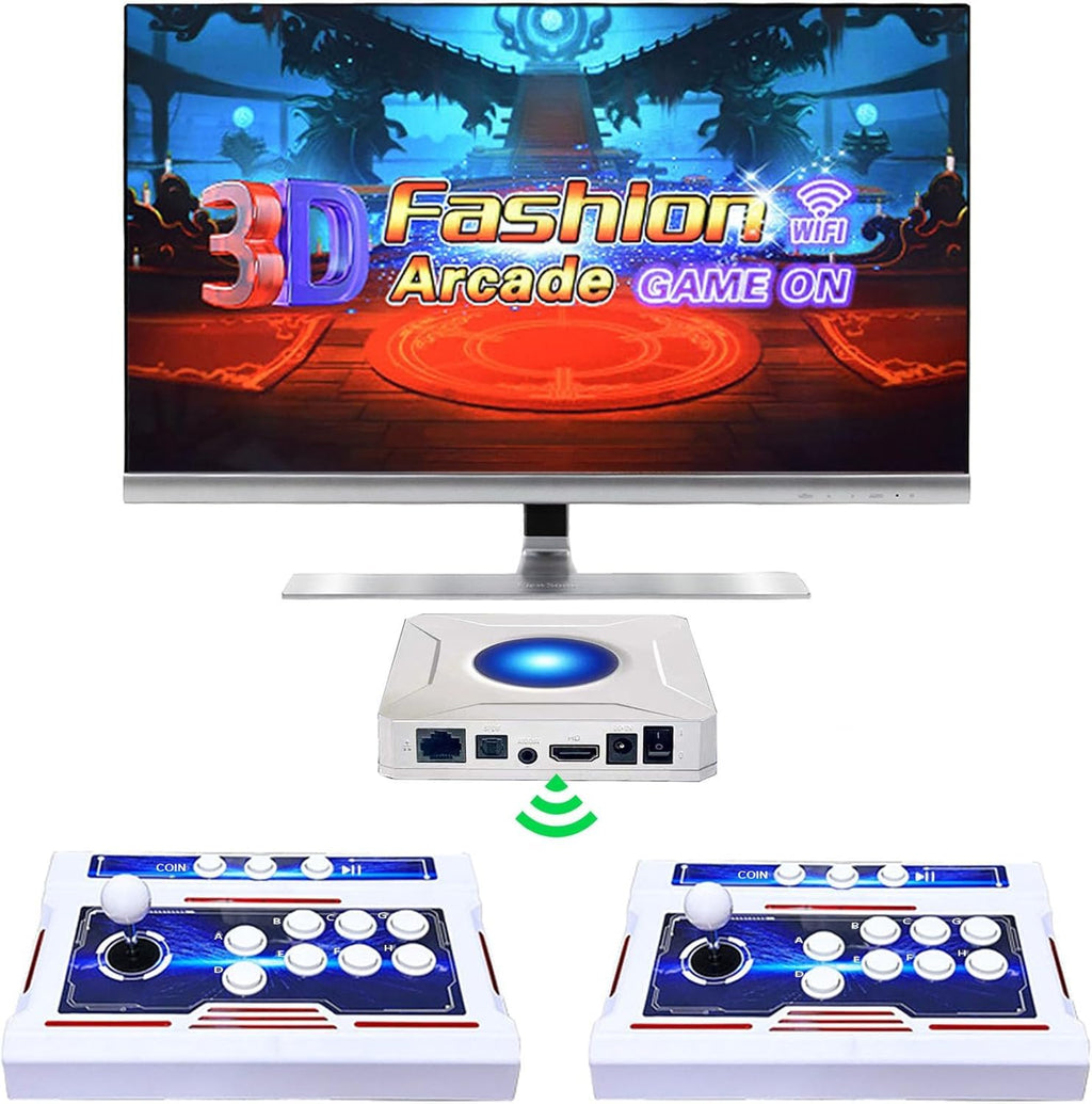 [39800 Games in 1] Pandora Box 3D Game Stick, Double Wireless Joystick Arcade Console, Plug and Play Arcade Game Machine, Compatible PC & Projector & TV