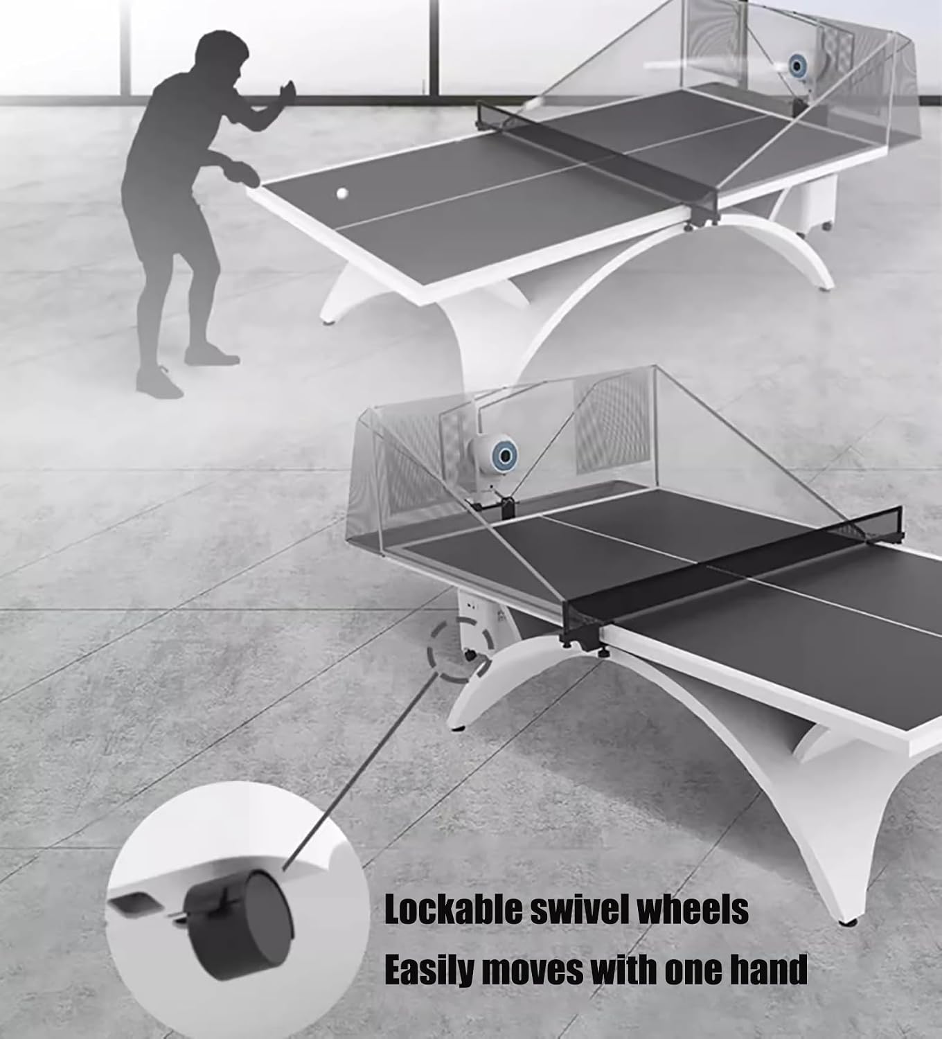 Automatic Ball Server, Multifunctional Table Tennis Ball Machine, Simulates Real-Person Service, Freely Designs Ball Path, Intelligent Algorithm, Used to Improve Skills and Ability Test