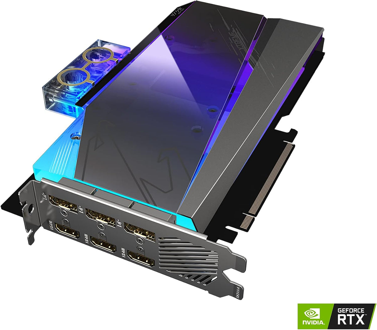 GIGABYTE AORUS GeForce RTX 3080 Ti Xtreme WATERFORCE WB 12G Graphics Card, Waterforce Water Block Cooling System, 12GB 384-bit GDDR6X, GV-N308TAORUSX WB-12GD Video Card