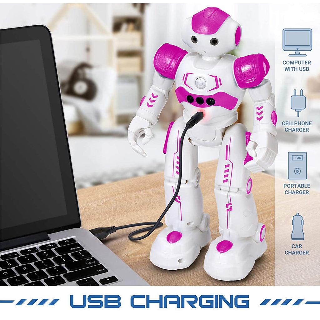 KingsDragon RC Robot Toys for Kids, Gesture & Sensing Programmable Remote Control Smart Robot for Age 3 4 5 6 7 8 Year Old Boys Girls Birthday Gift Present