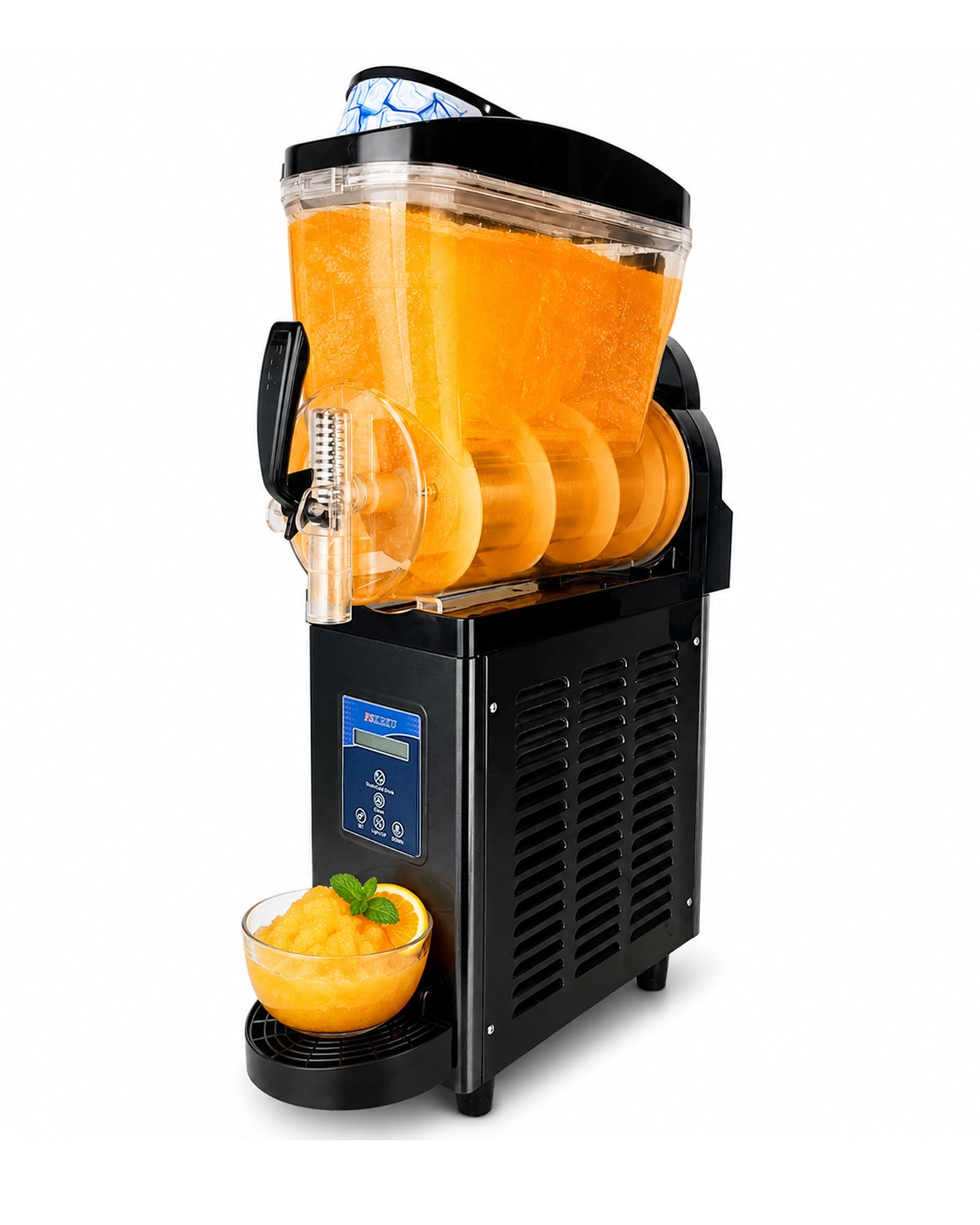 12 Gal Slushie Machine Commercial, 2 Modes 1200W 45L, Margarita Machine Slushie Maker, Stainless Steel for Home Restaurant Bar 115V 60Hz