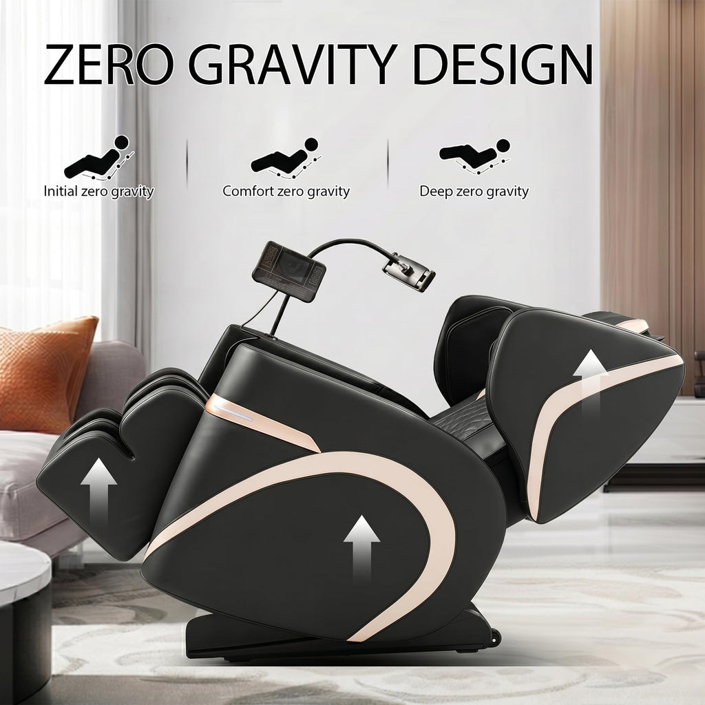 2026 Massage Chair Full Body, Zero Gravity Massage Recliner Chair with Auto Modes, 8 Fix Point Rollers, Airbag, Foot Massage, Touch Screen Controller, Deep Yoga Stretch, Heating Function
