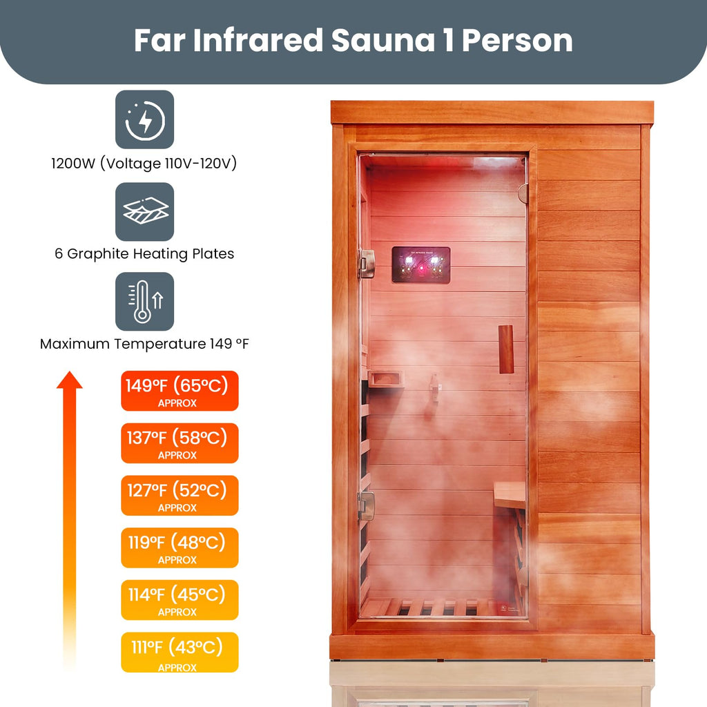 2 Person Infrared Sauna Far Infrared Sauna Room for Home Indoor 2000W Low-EMF Wood Dry Sauna with Full Starry Sky Lights Ceiling in 7 Color Speaker Fast Heating Easy Assembly- 47.3*41.3*74.8 IN