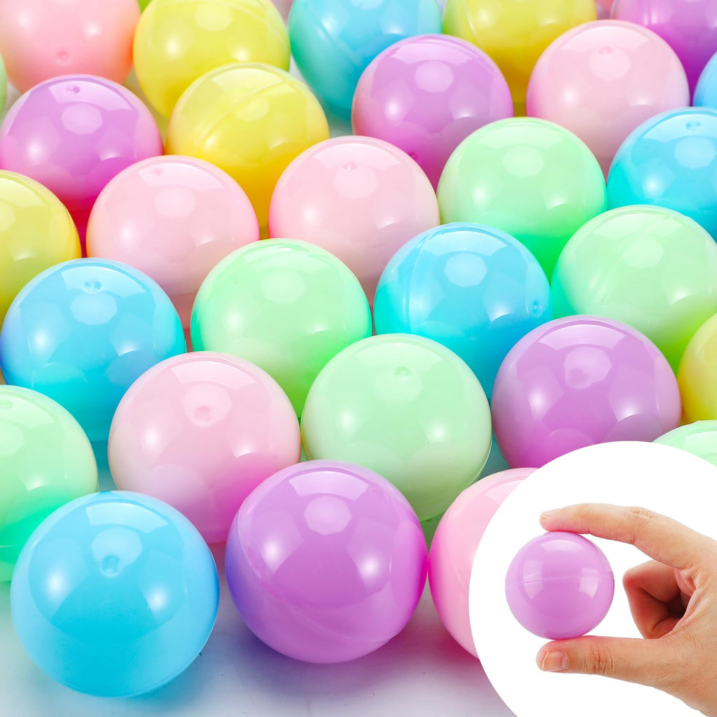Sosation 150 Pcs 1.77 Inch Gumball Vending Machine Capsules Empty Round Plastic Containers for Prizes Party Favors (Stylish Color)