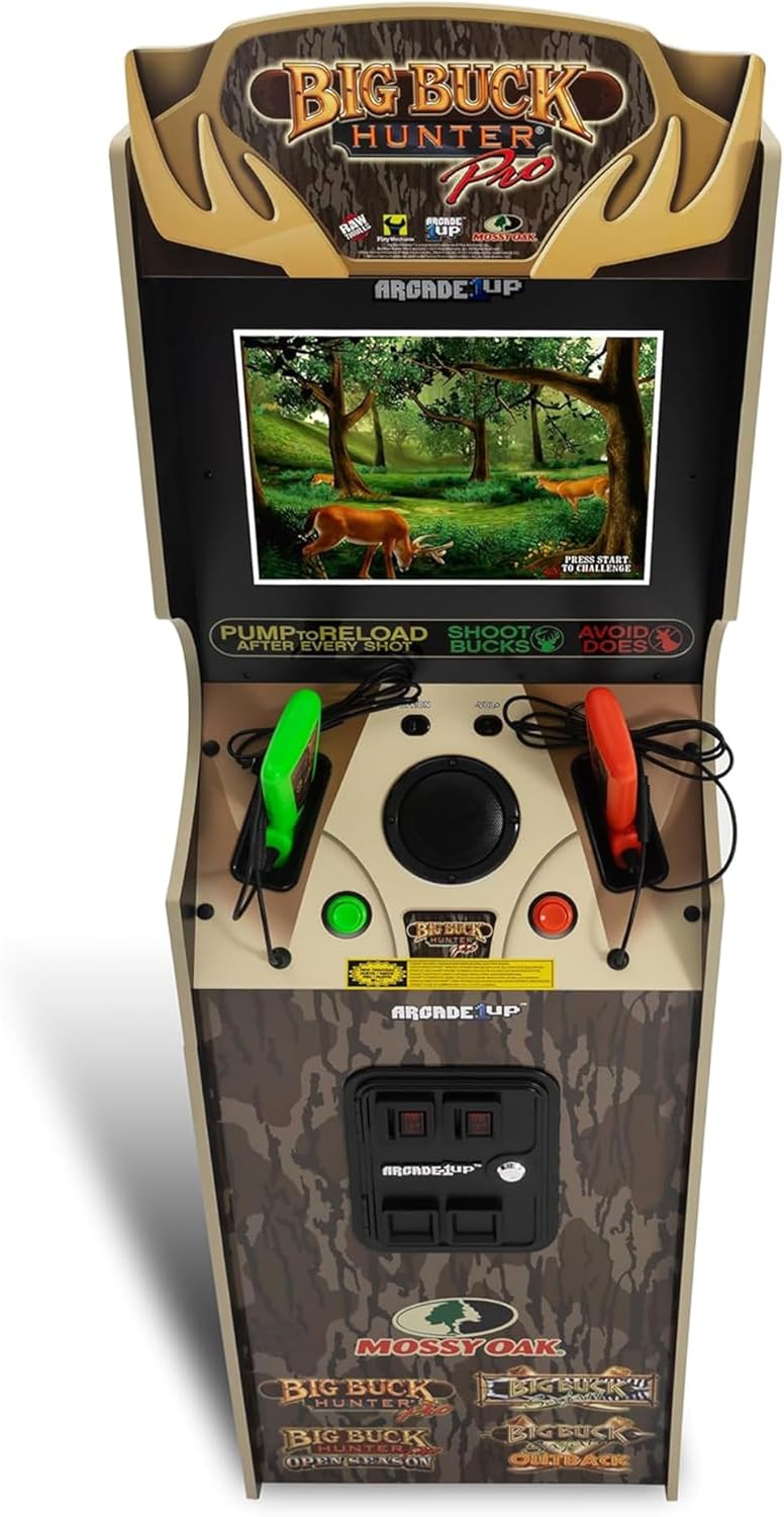 Arcade1Up Big Buck Hunter Mossy Oak Deluxe Arcade Machine