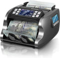 MUNBYN IMC22 Money Counter Machine Mixed Denomination, Dual-Display, CIS/UV/IR/MG Counterfeit Detection Bill Counter, USD, MXN, EUR, CAD Cash Counter for Business, Merchant, 2Y Protect (Black)