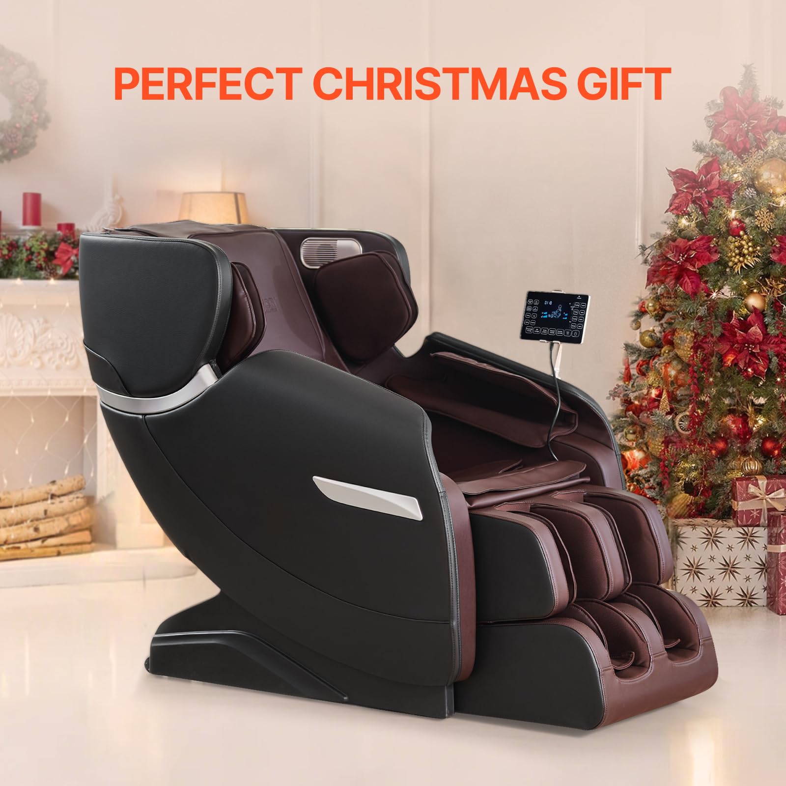 VEVOR Massage Chair - Full Body Zero Gravity Recliner with Multi Auto Modes, 3D Shiatsu, Heating, Bluetooth Speaker, Airbag, Foot Roller, and Touch Screen