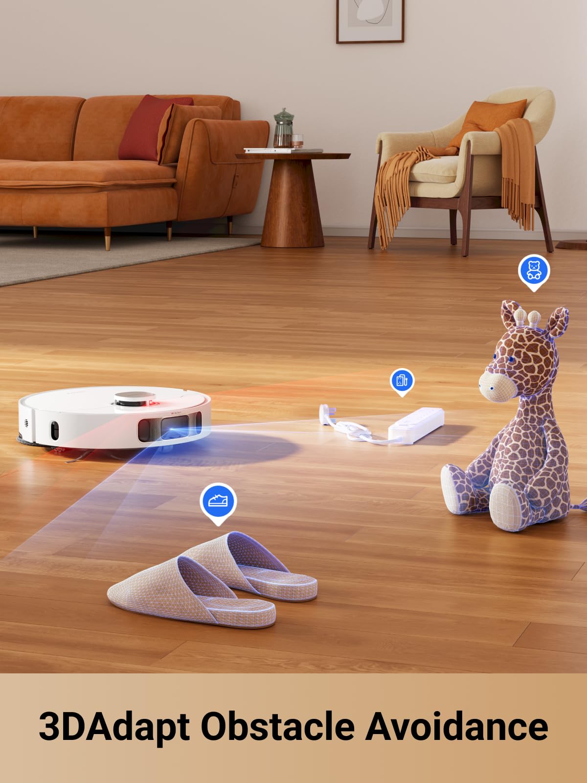 DREAME D30 Ultra CE Robot Vacuum and Mop with Auto Dust Emptying, 25,000Pa Suction, 0.41in Mop Lifting, Multifunctional Base Station, Mop Self-Washing, Smart Obstacle Avoidance, Black