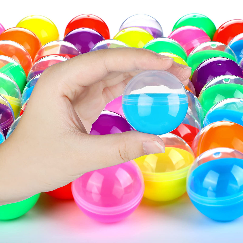 Sosation 150 Pcs 1.77 Inch Gumball Vending Machine Capsules Empty Round Plastic Containers for Prizes Party Favors (Stylish Color)